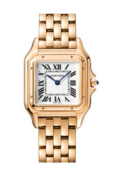 Cartier Panthere De Silver Dial Ladies 18Kt Pink Gold Watch Wgpn0007